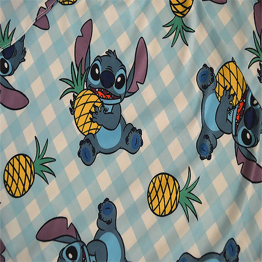 Lilo and Stitch Pineapple Print Plaid Shortie Pajama