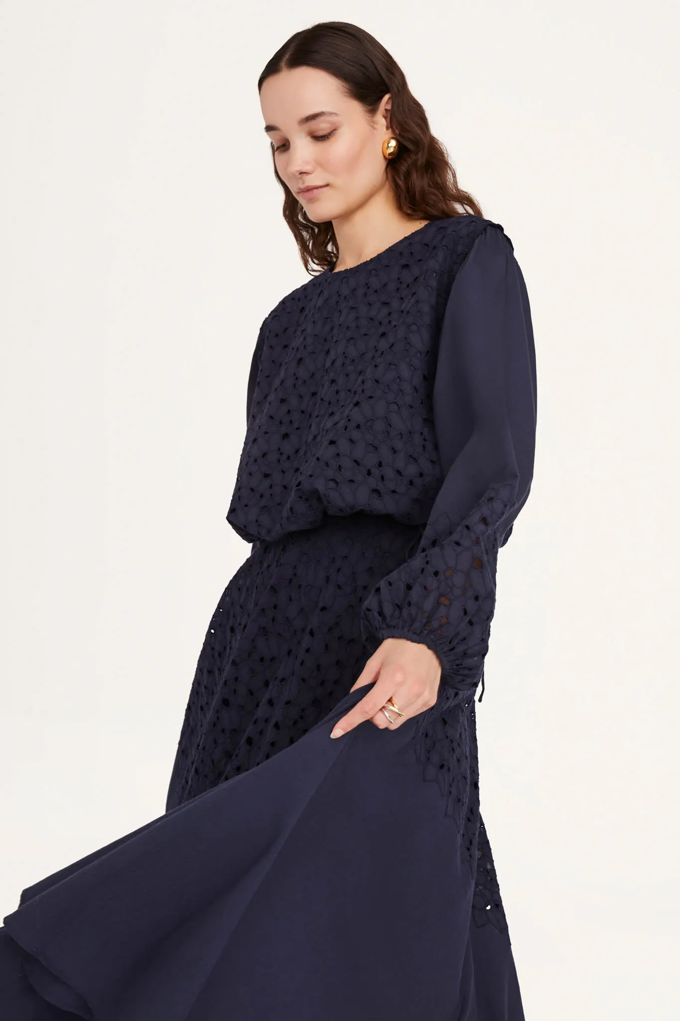 Linden Top in Navy