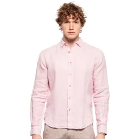 Linen Button Down Shirt - Light Pink