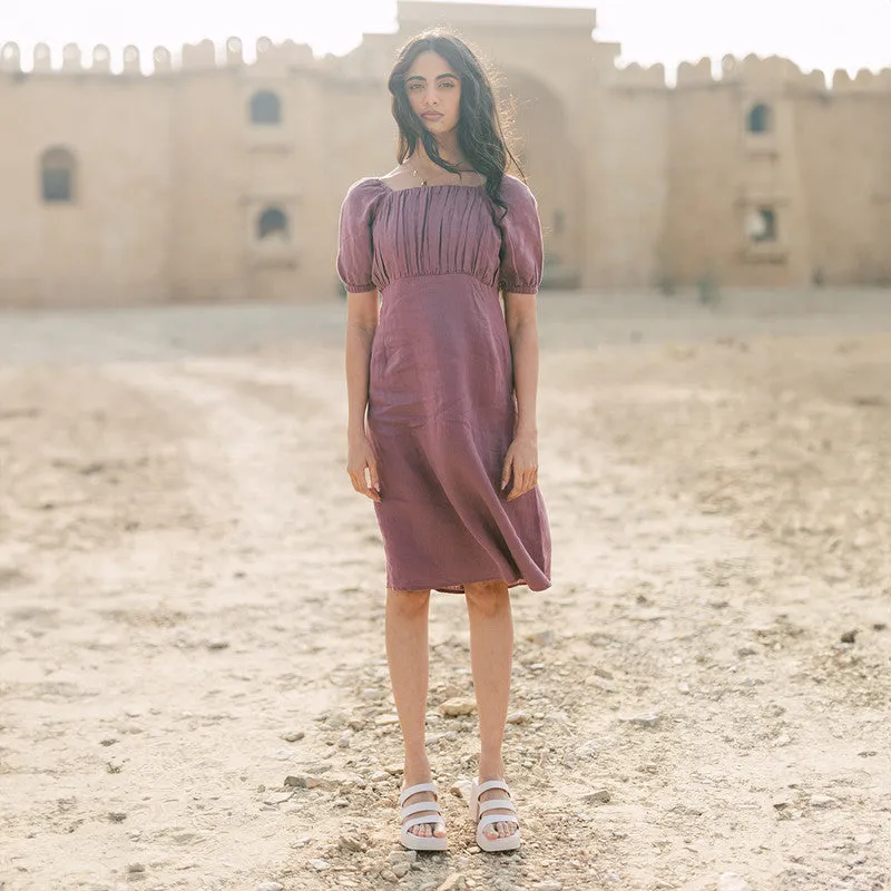 Linen Dress for Women | Purple