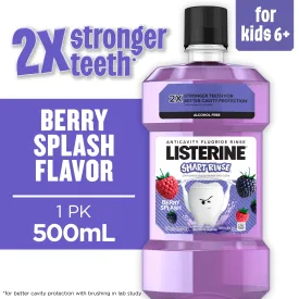 Listerine Smart Rinse Kids Anticavity Mouthwash, Berry Splash, 500 mL