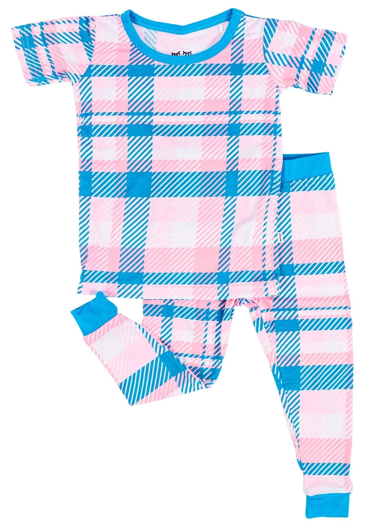 Little Sleepies Rosy Plaid Bamboo 2pc Pajama Set