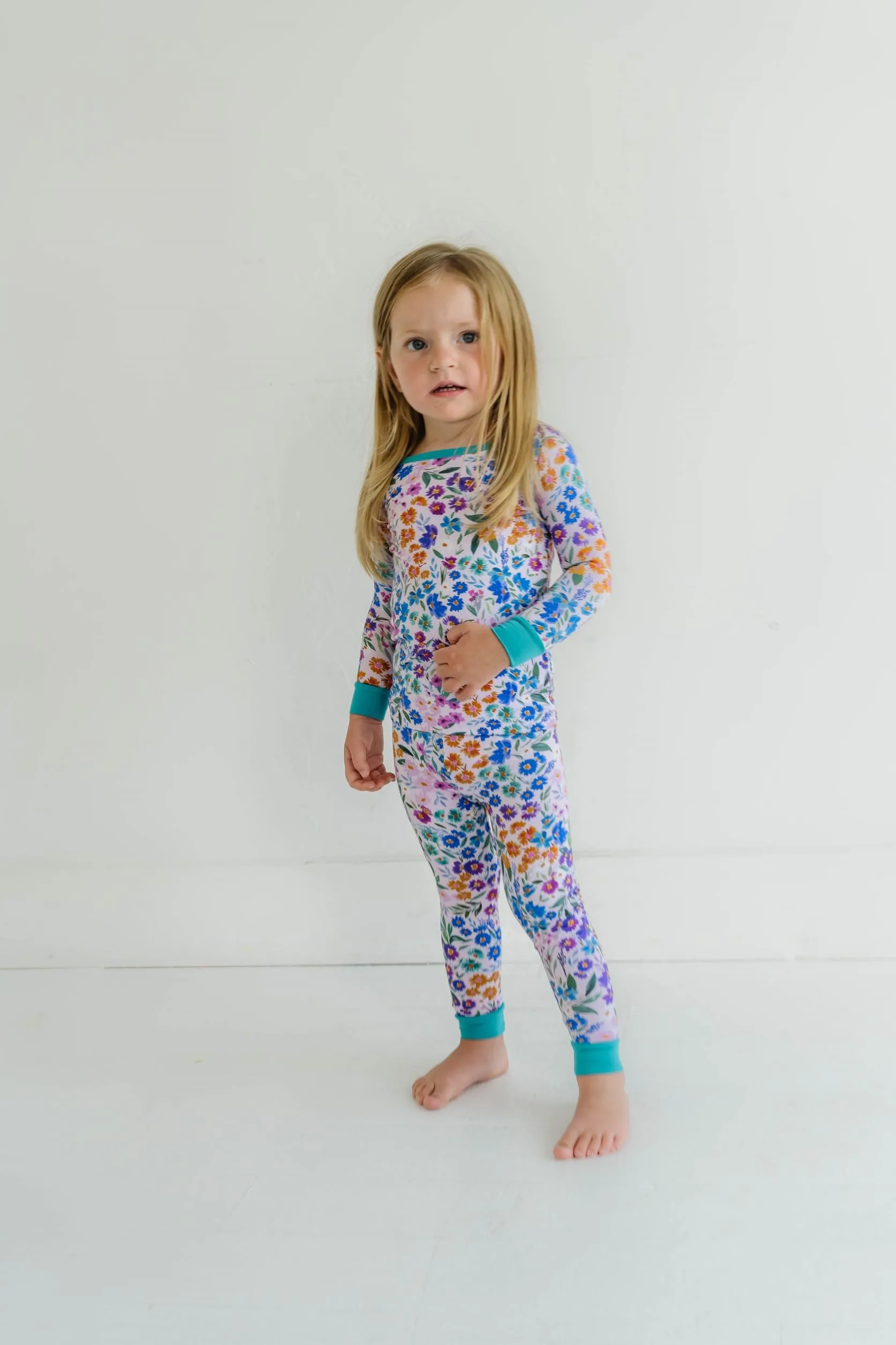 Little Sleepies Sweet Pea Floral L/S 2pc Pajama Set