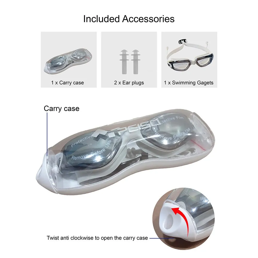 Little Surprise Box X Factor V protected Unisex Swimming Goggles with attached Ear Plugs for Teens