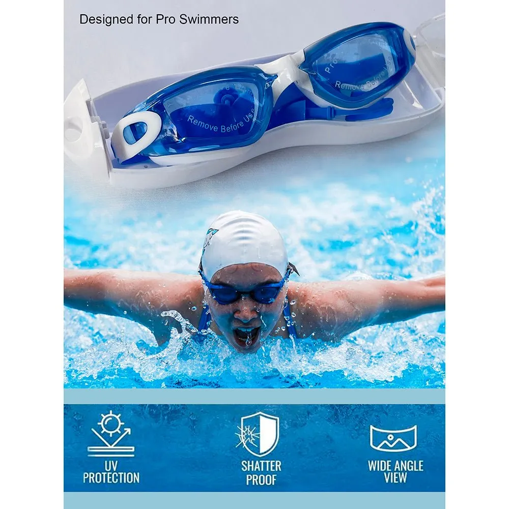 Little Surprise Box X Factor V protected Unisex Swimming Goggles with attached Ear Plugs for Teens