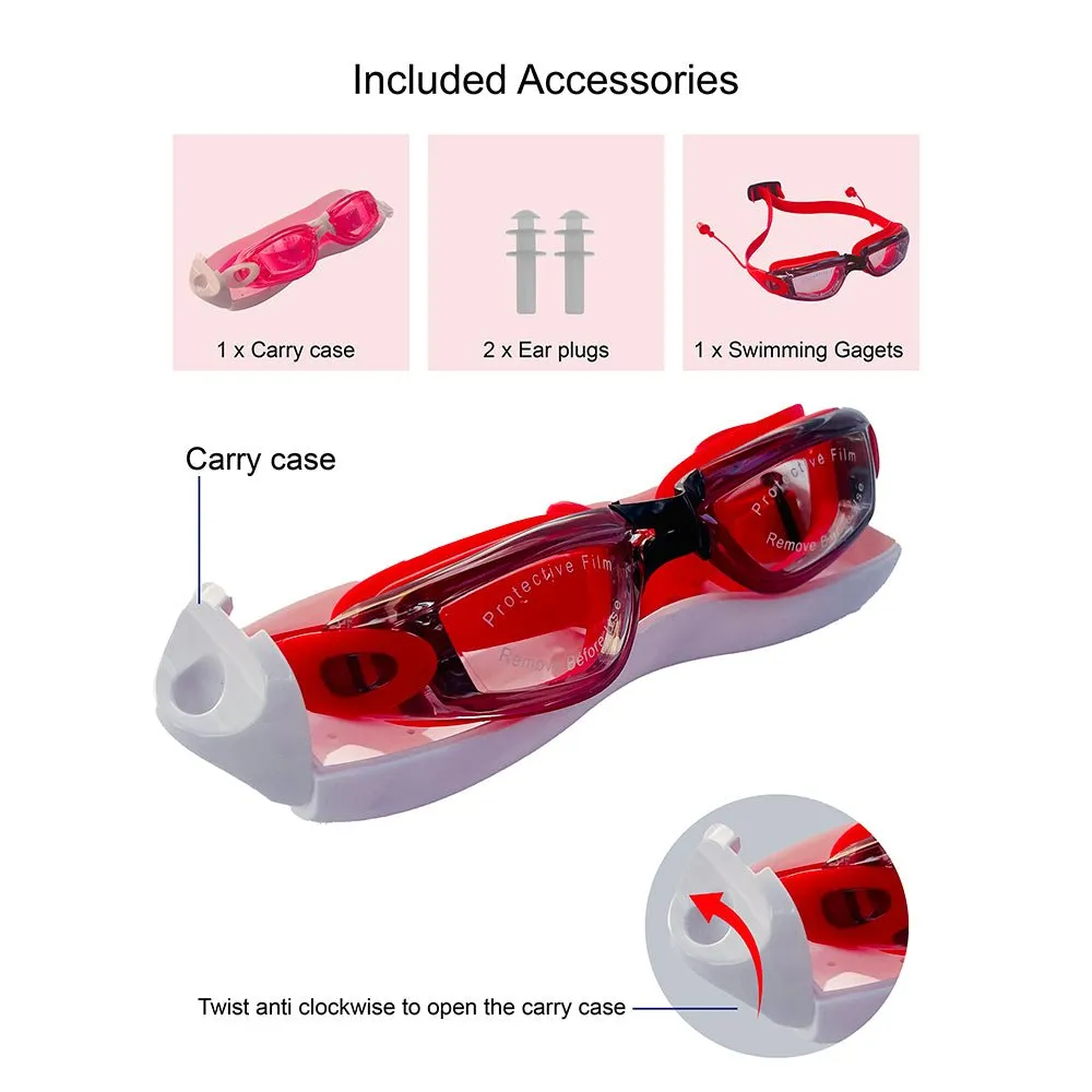 Little Surprise Box X Factor V protected Unisex Swimming Goggles with attached Ear Plugs for Teens