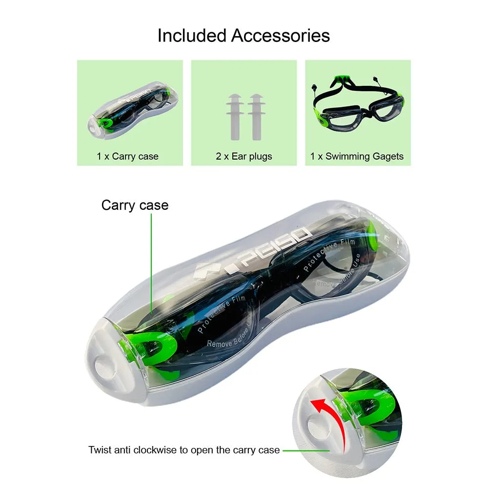 Little Surprise Box X Factor V protected Unisex Swimming Goggles with attached Ear Plugs for Teens