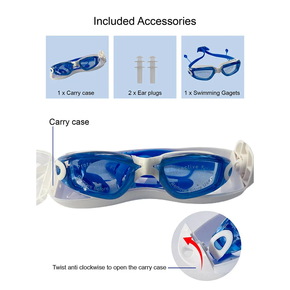 Little Surprise Box X Factor V protected Unisex Swimming Goggles with attached Ear Plugs for Teens