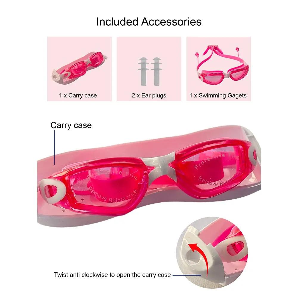 Little Surprise Box X Factor V protected Unisex Swimming Goggles with attached Ear Plugs for Teens