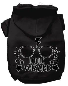 Little Wizard Screen Print Dog Hoodie Black Xxxl