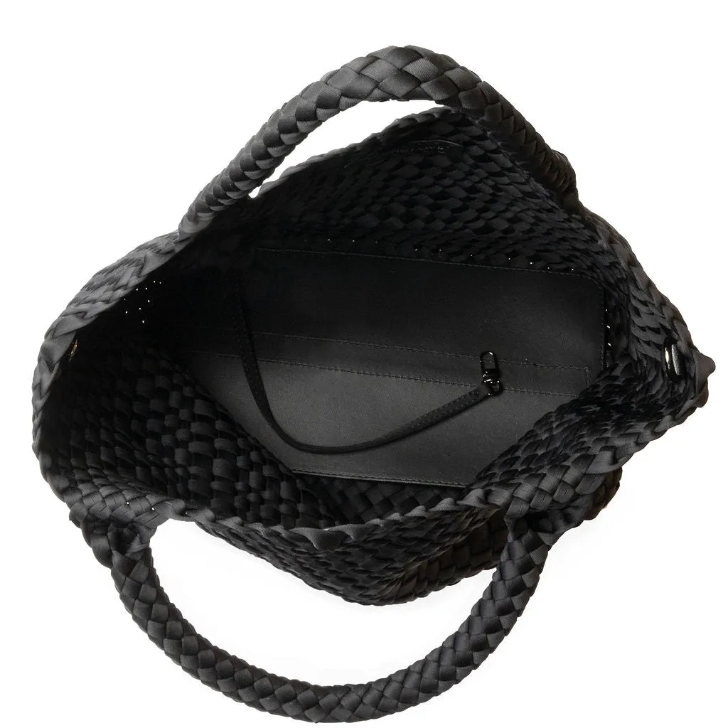 London Large Woven Tote - Black Onyx