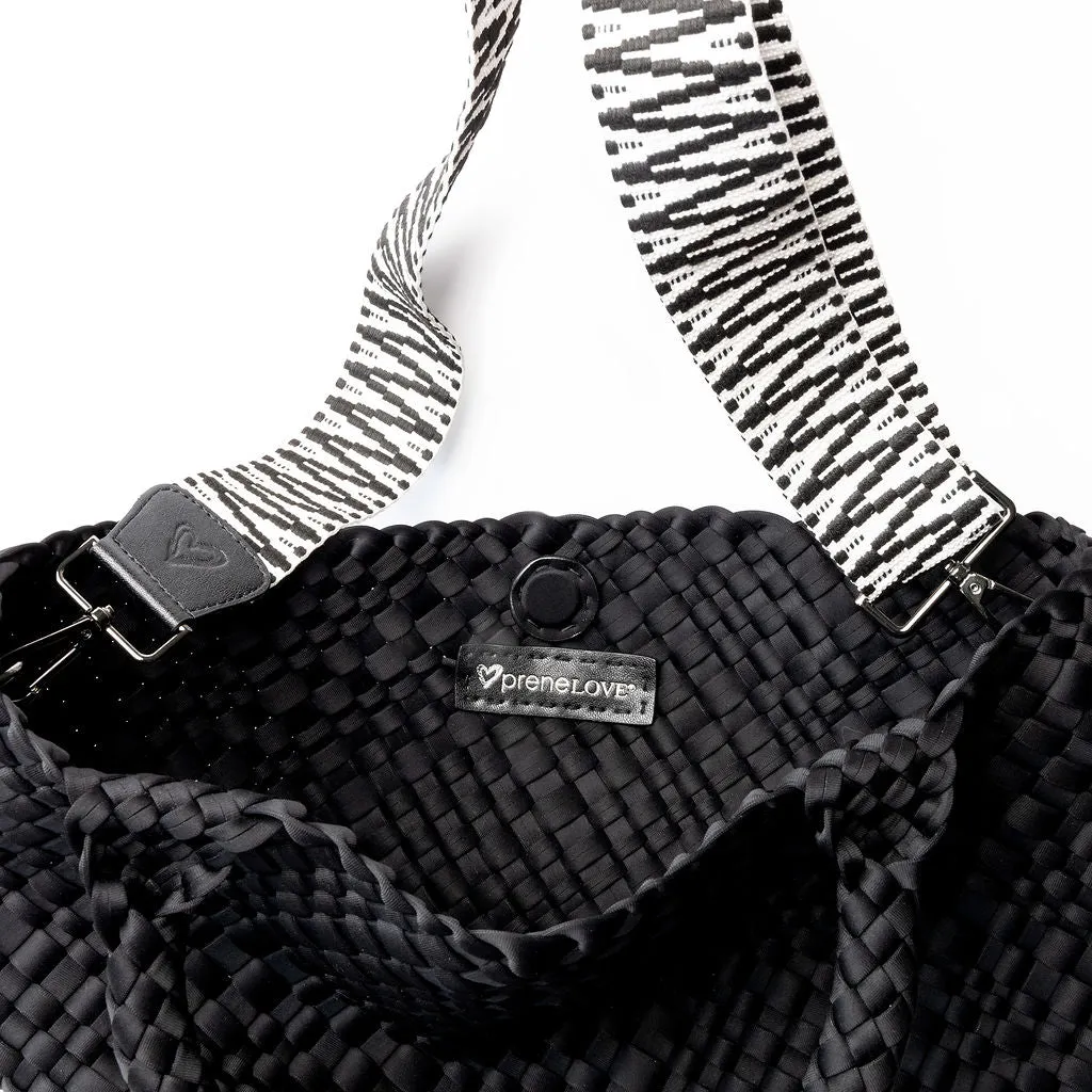 London Large Woven Tote - Black Onyx