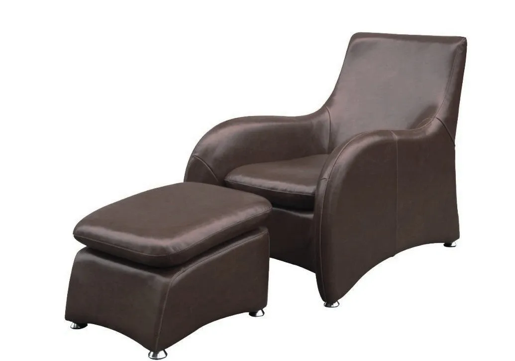 London Leather Lounge Chair and Ottoman (only 1)