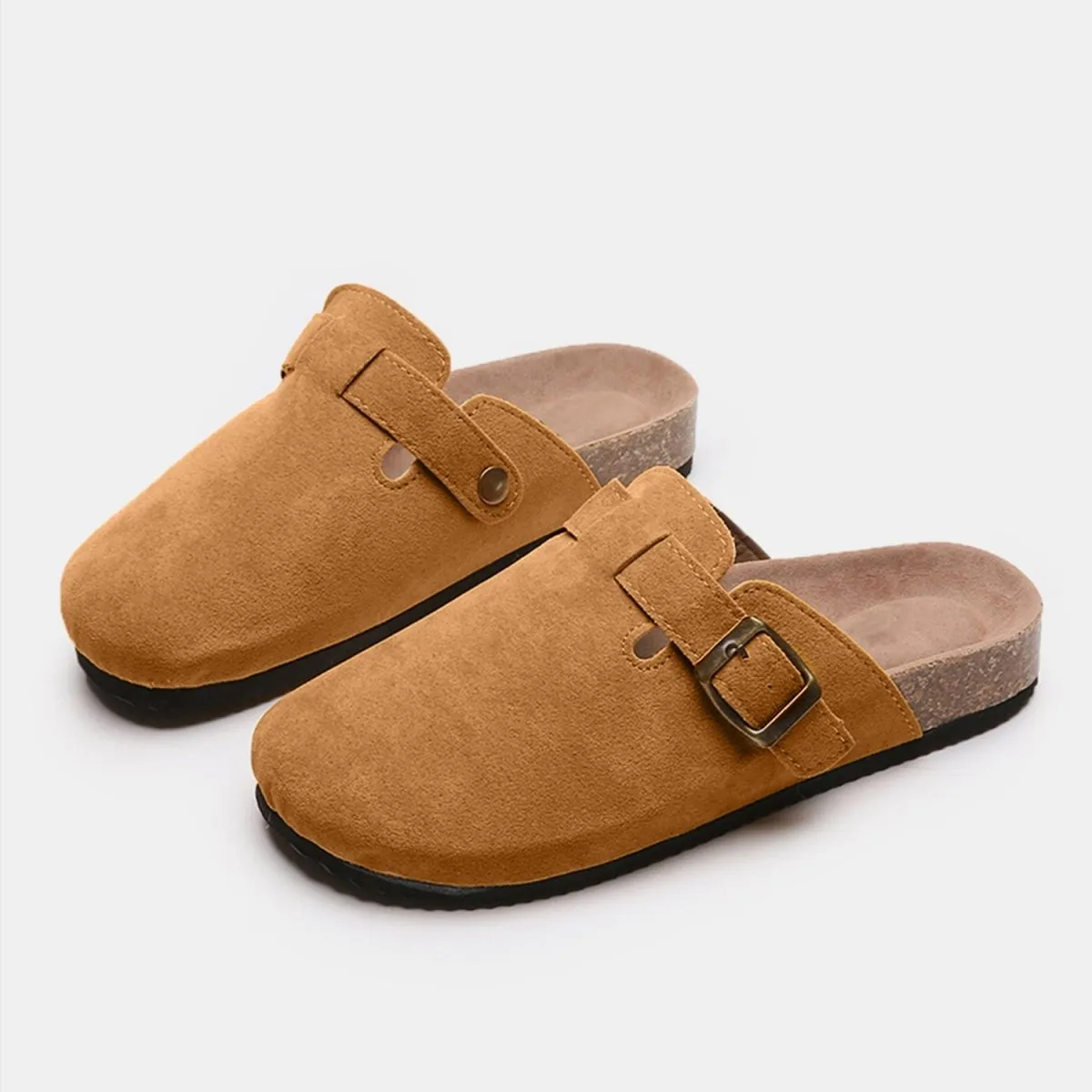 London Suede Buckle Slide