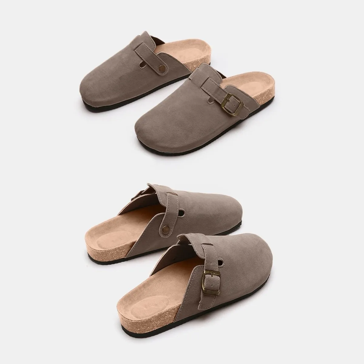 London Suede Buckle Slide