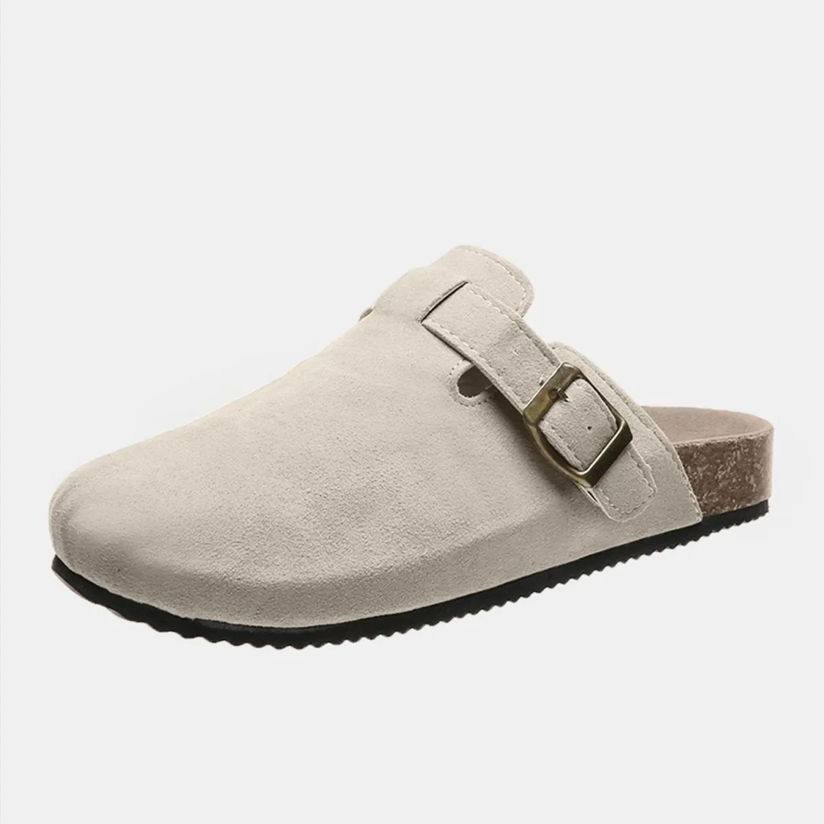 London Suede Buckle Slide