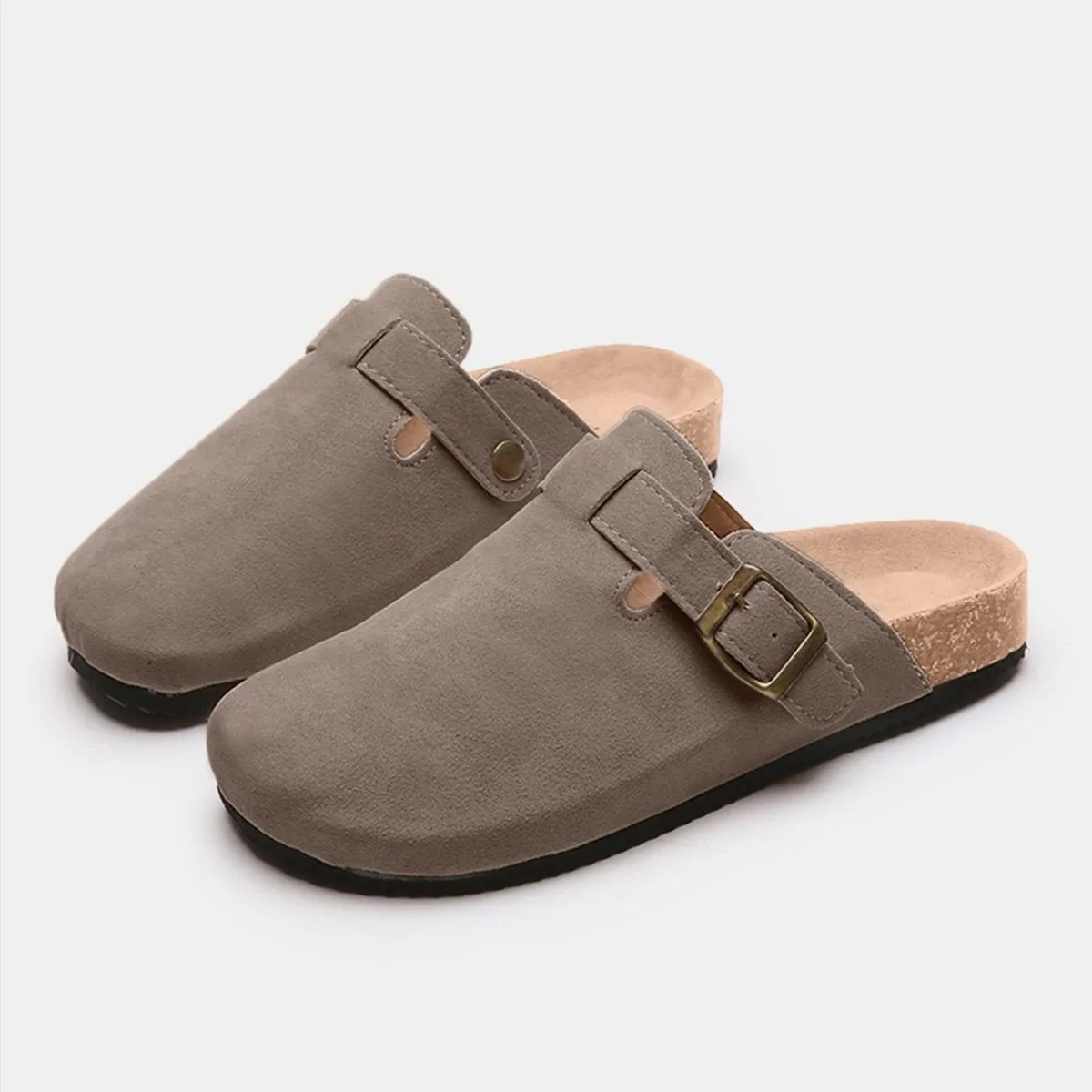 London Suede Buckle Slide