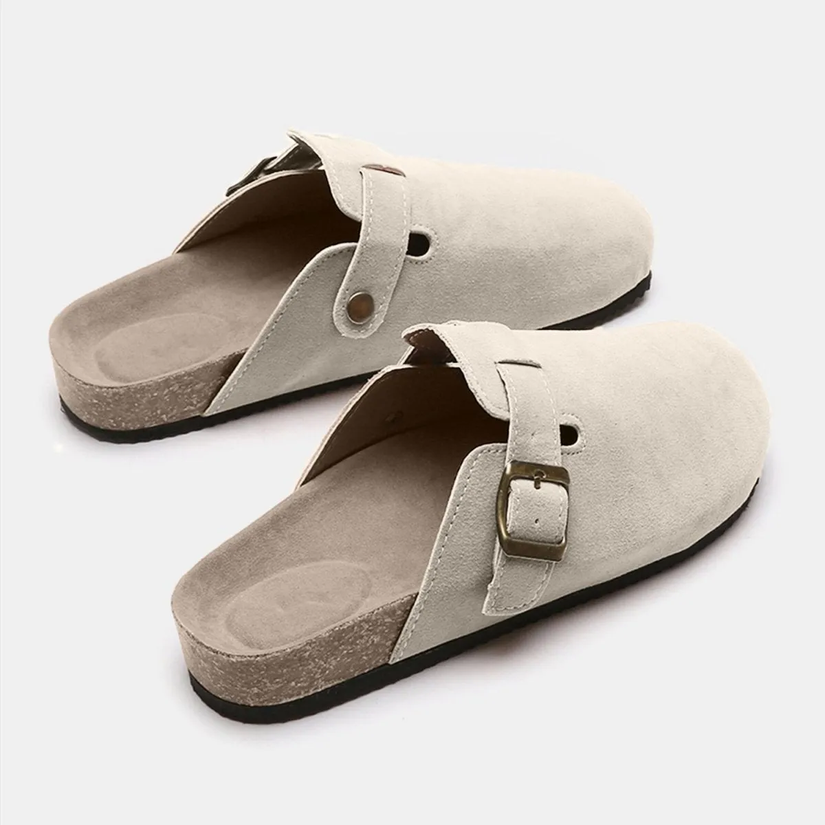 London Suede Buckle Slide