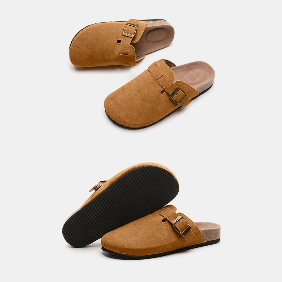 London Suede Buckle Slide