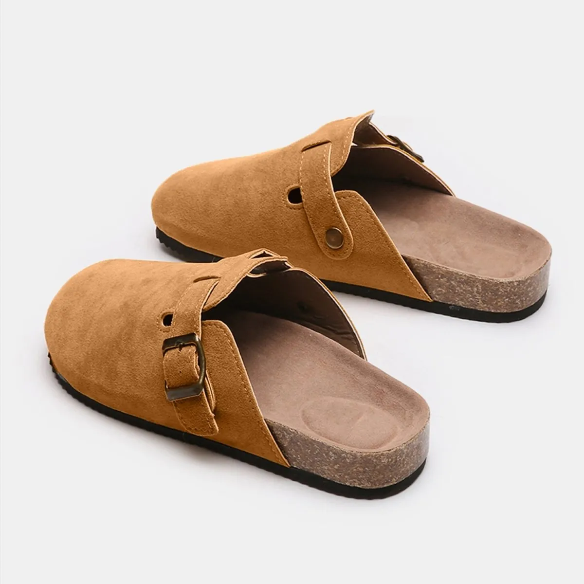 London Suede Buckle Slide