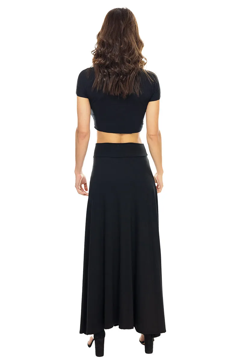 Long Black Cleo Skirt