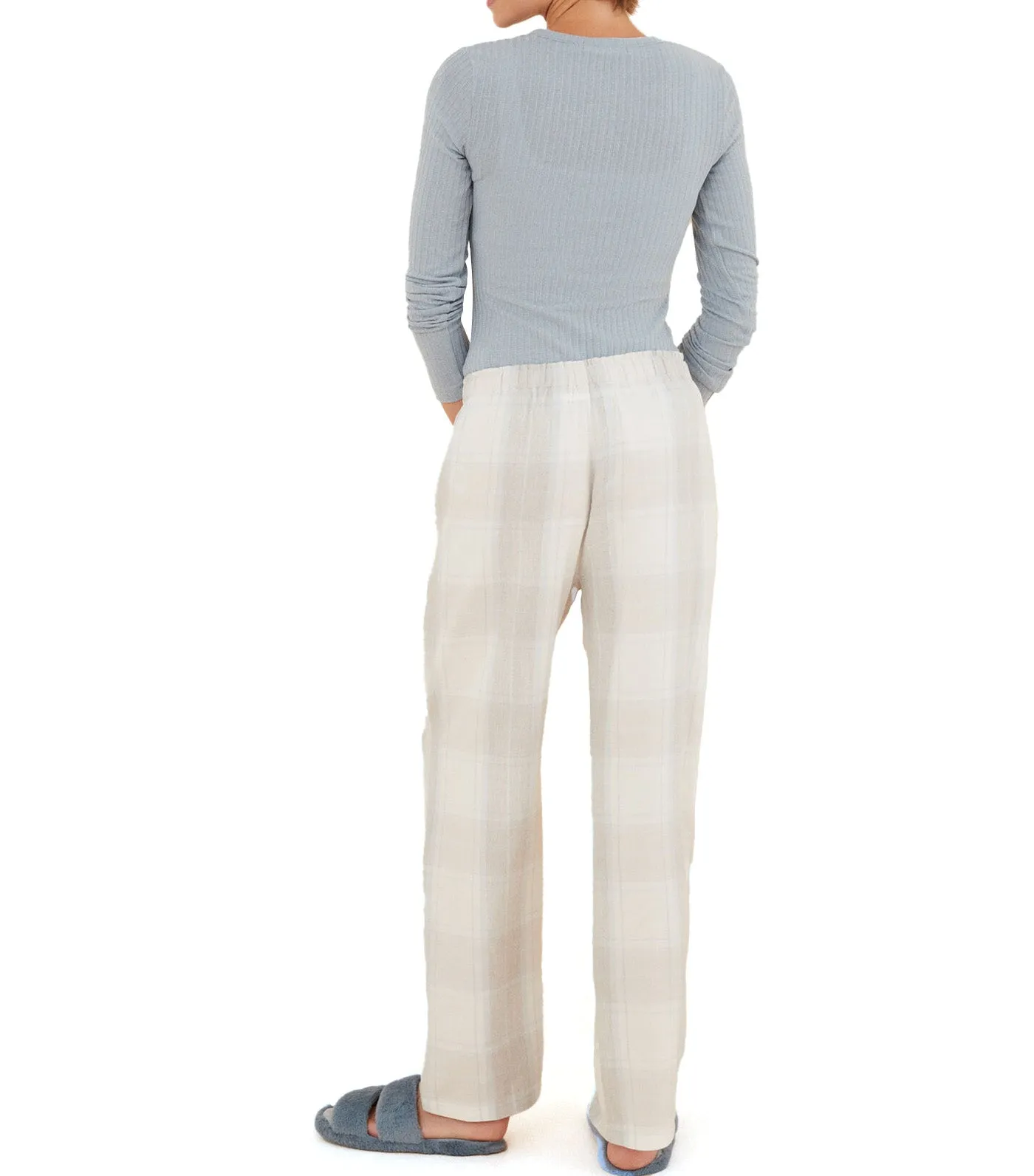 Long Checked Trousers Multicolor