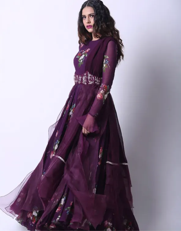 Long Drape Corset Belt Anarkali