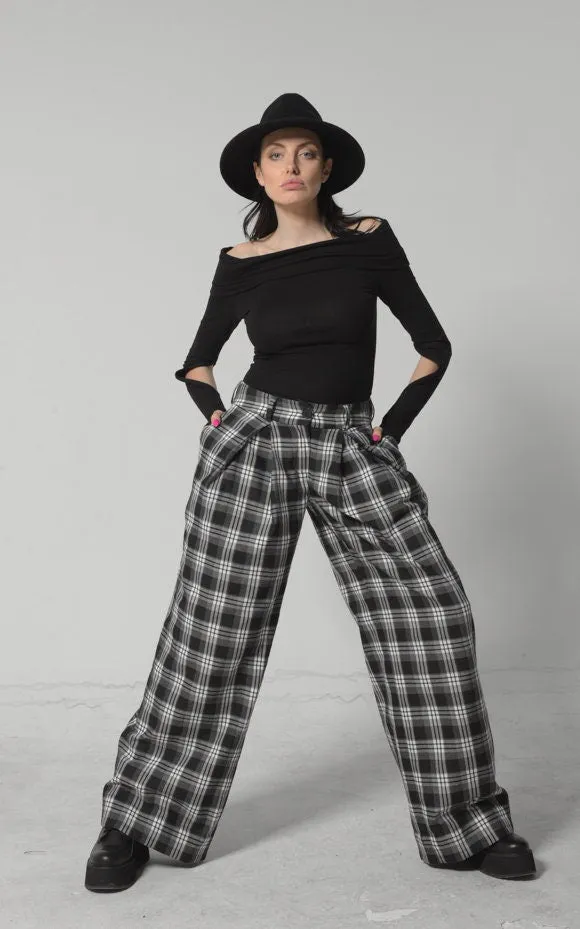 Long Plaid Pants