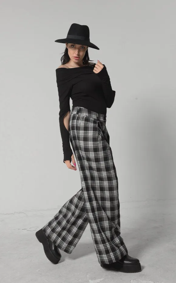 Long Plaid Pants