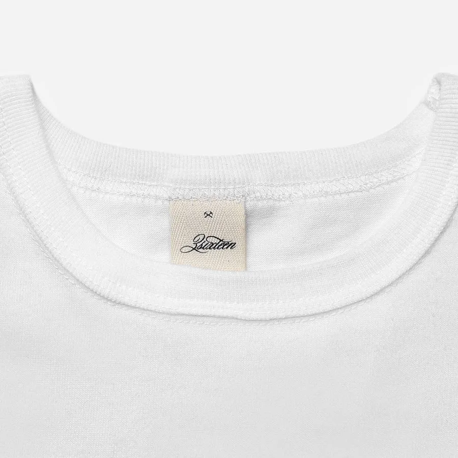 Long Sleeve Heavyweight Pocket T-Shirt - White