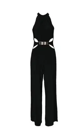 Long-sleeved High-Neck flared Jumpsuit