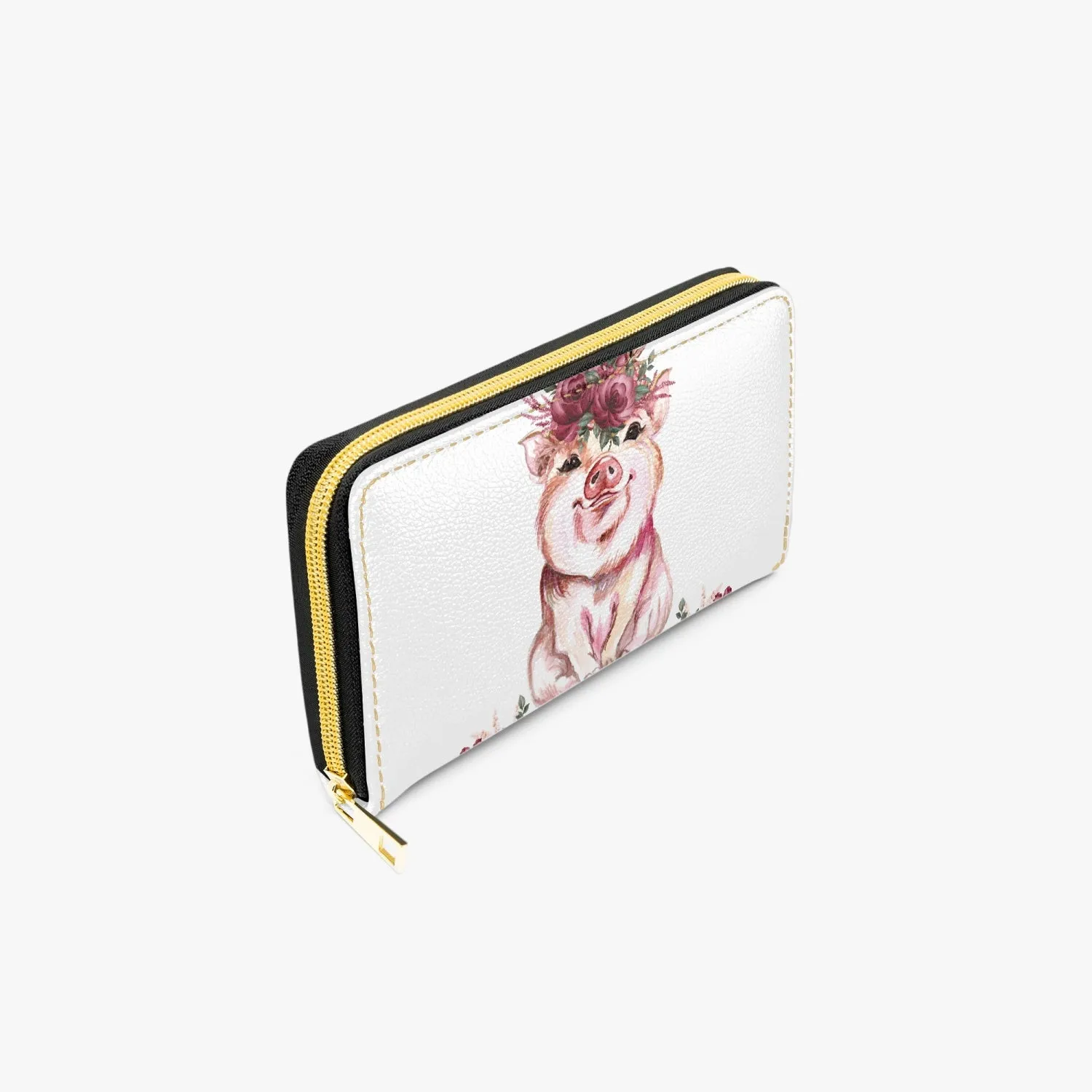 Long Type Zipper Purse, Pig, awd-1362