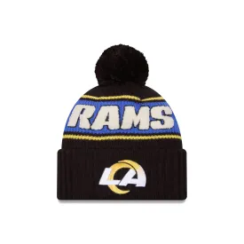 Los Angeles Rams 2024 Cold Weather Black Pom Knit Hat