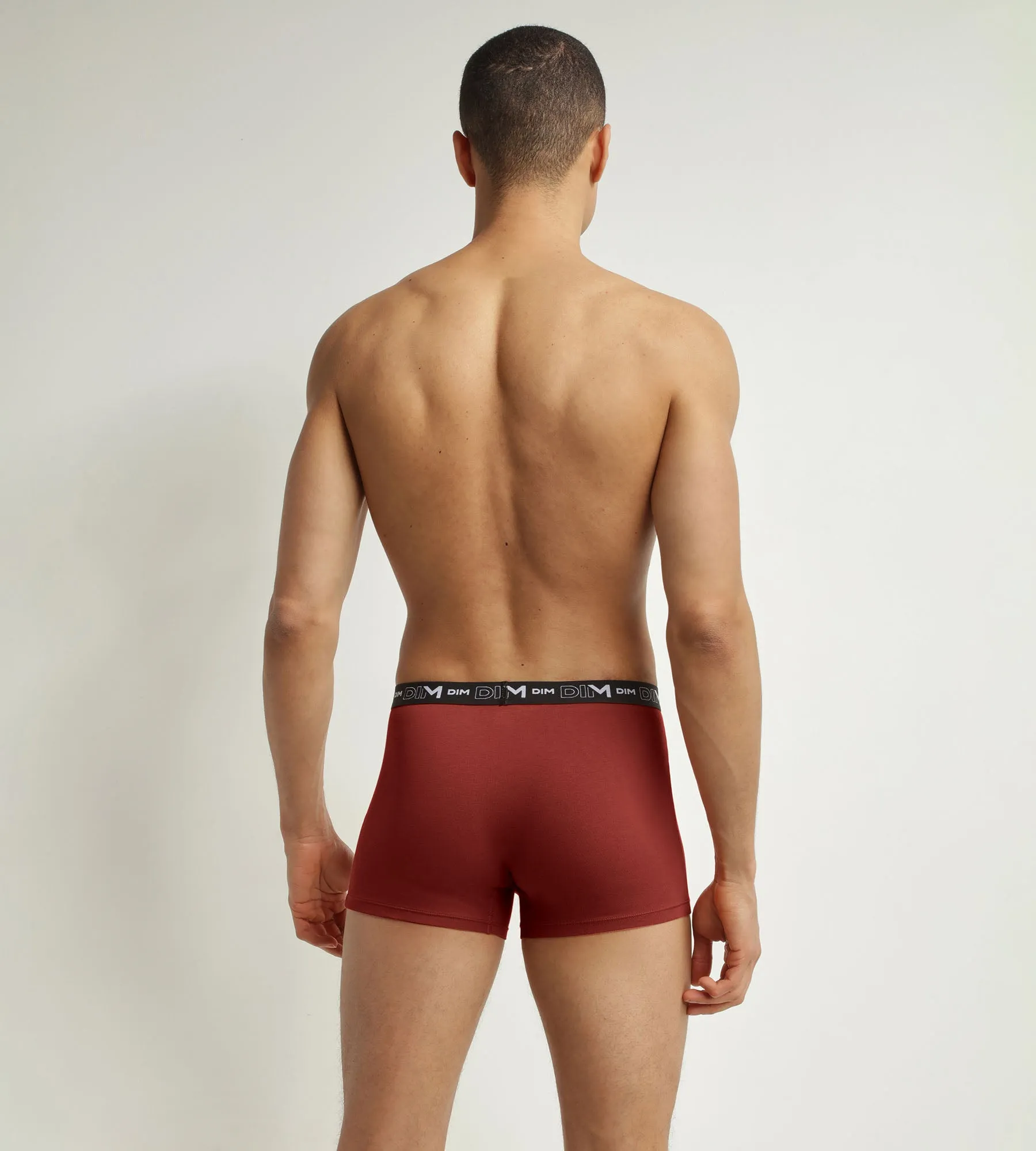 Lot de 3 boxers homme Rouge Rose Terre Dim Coton Stretch