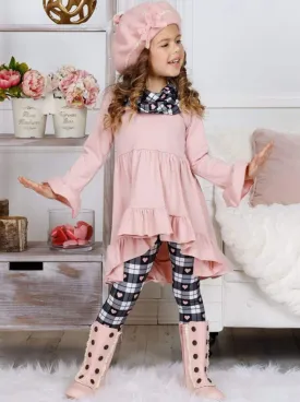 Lots of Love Pink Tunic, Scarf and Legging Set