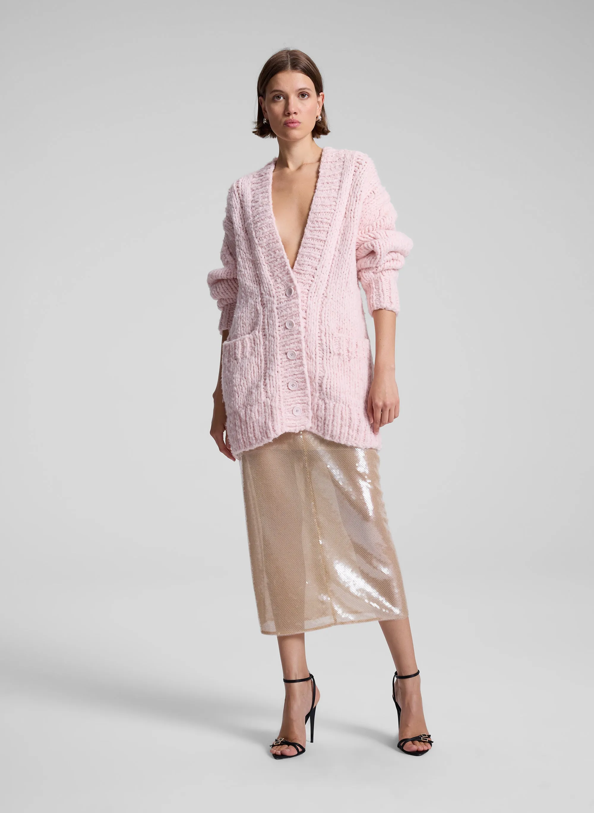 Lou Cashmere Silk Oversized Cardigan