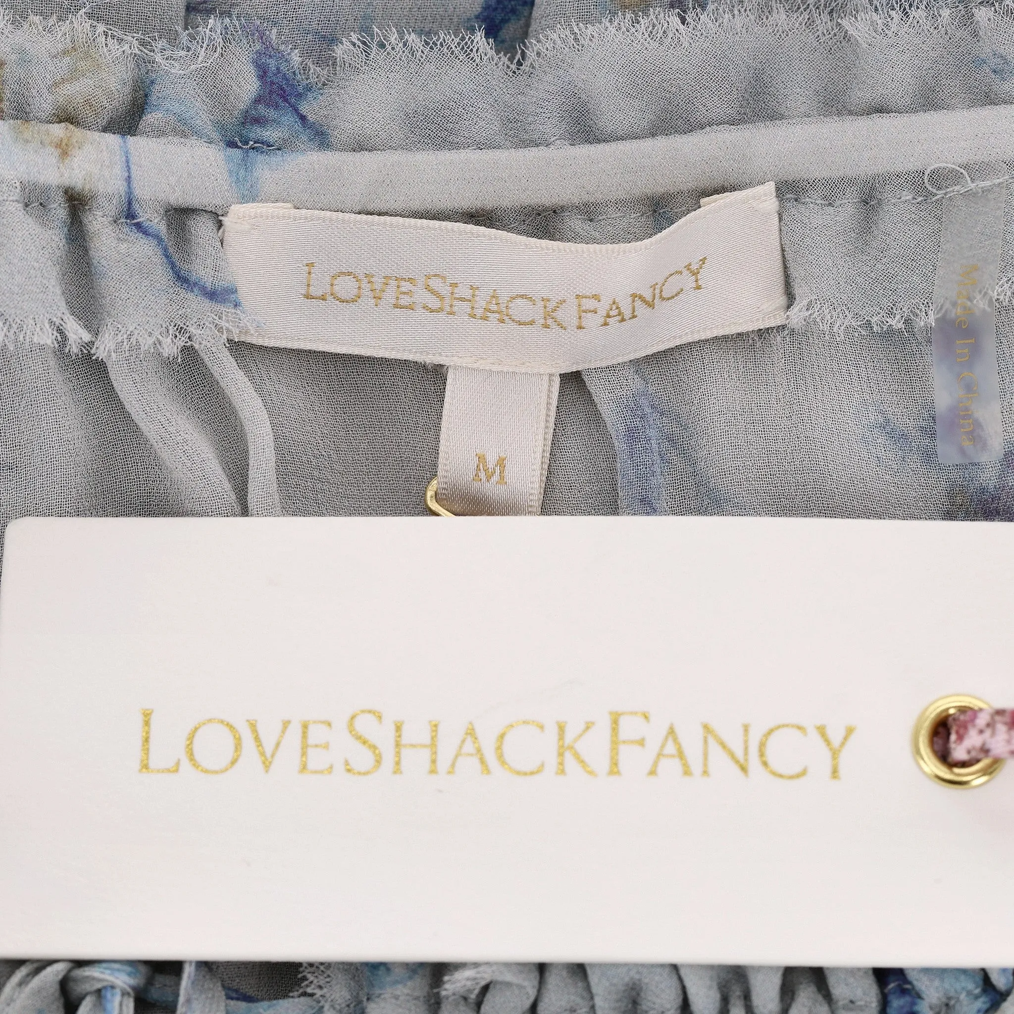 Love Shack Fancy Silk Mini Dress. Size M