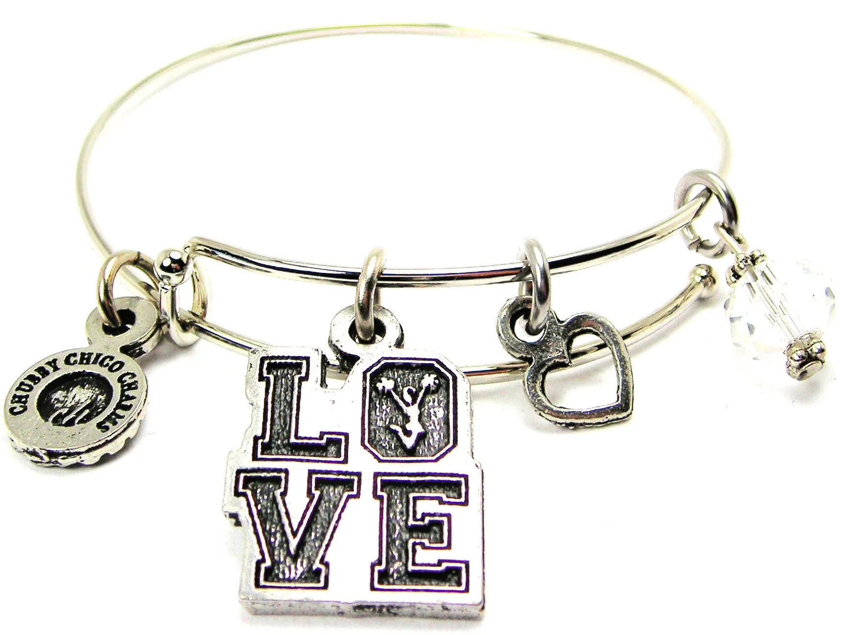 Love With Cheerleader In O Bangle Bracelet