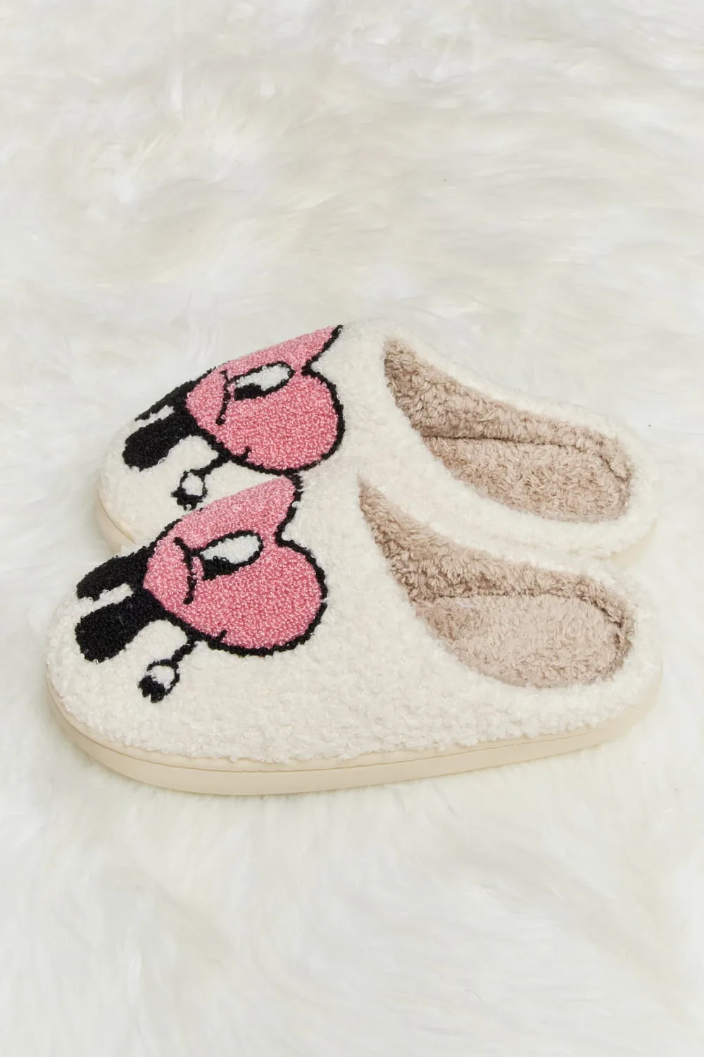 Loving You Heart Plush Slippers