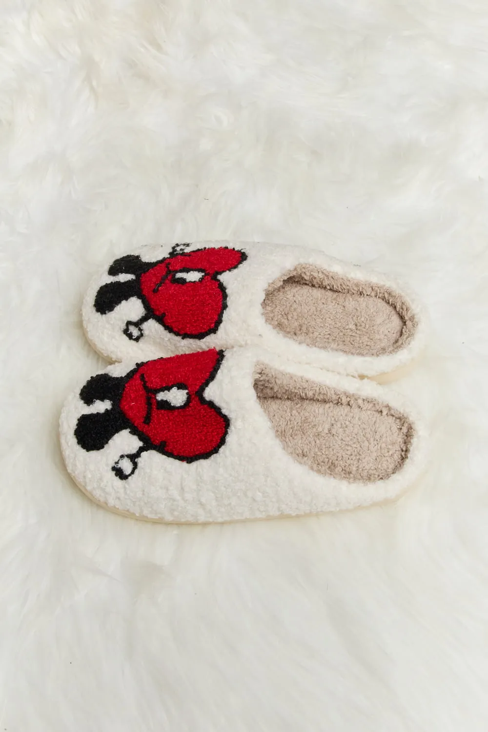 Loving You Heart Plush Slippers