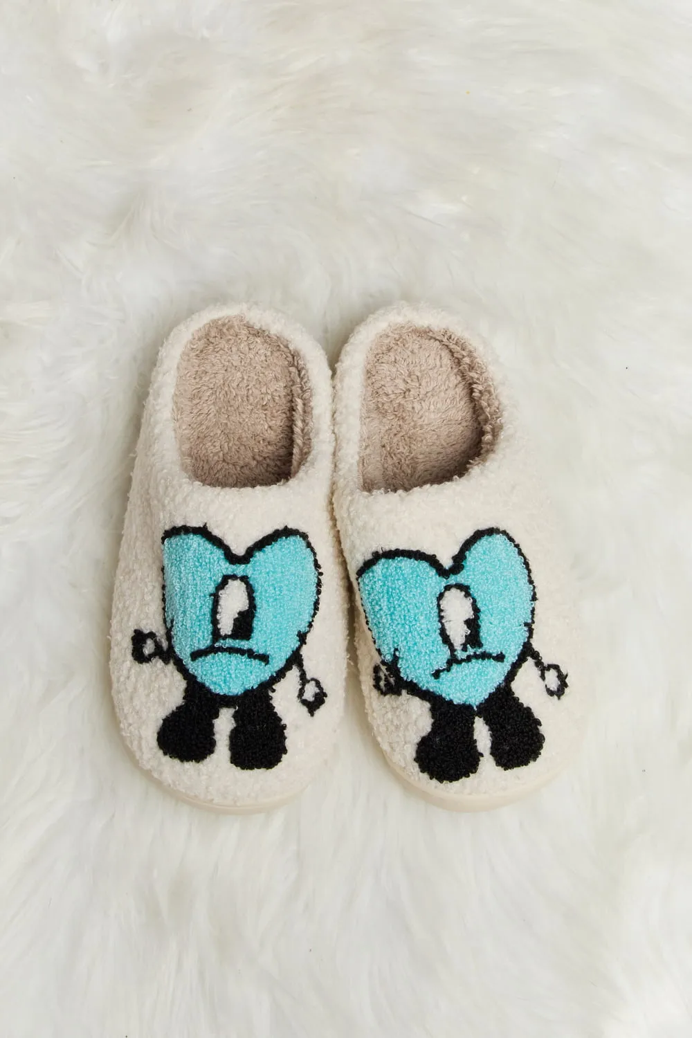 Loving You Heart Plush Slippers