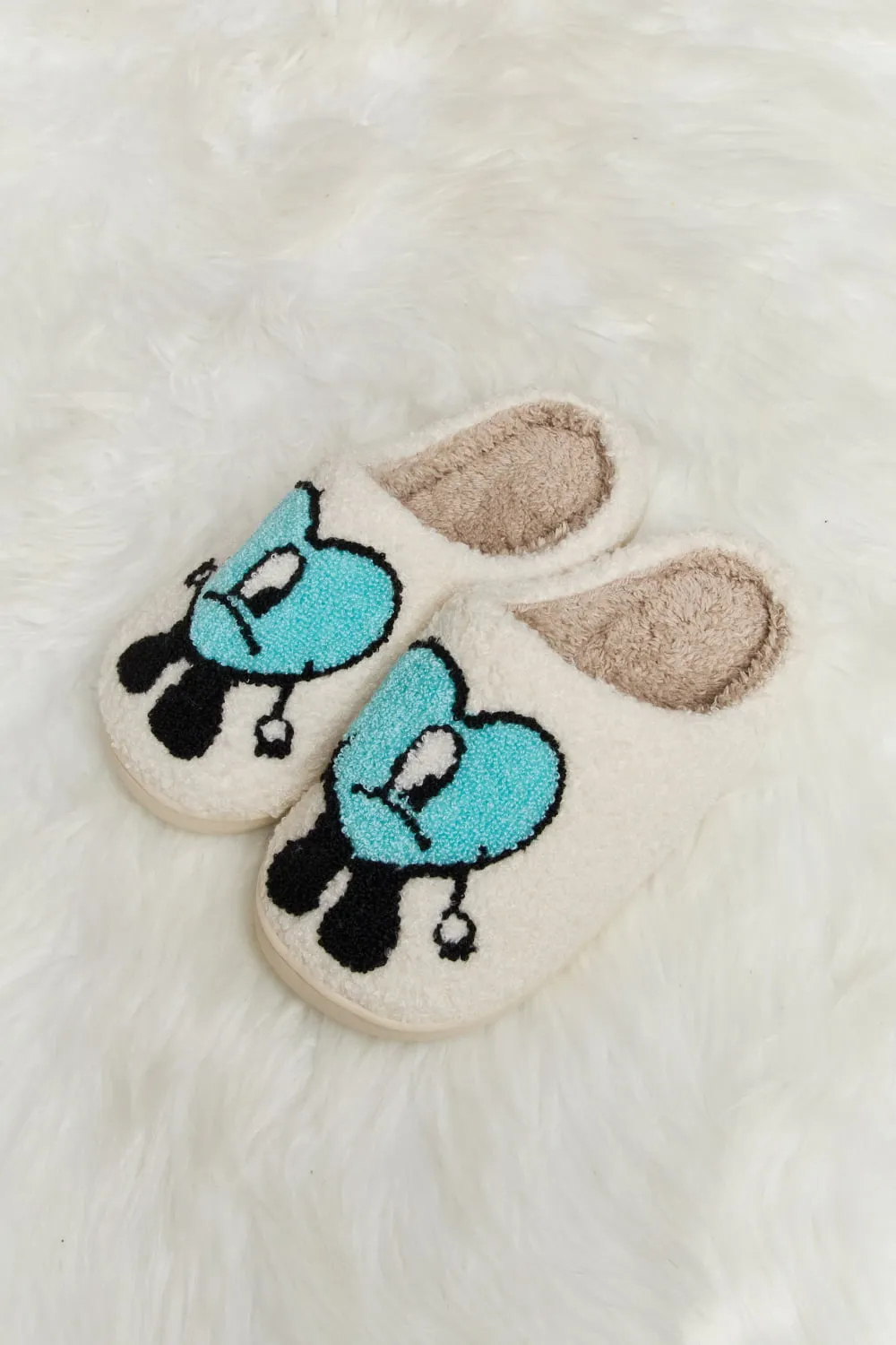 Loving You Heart Plush Slippers