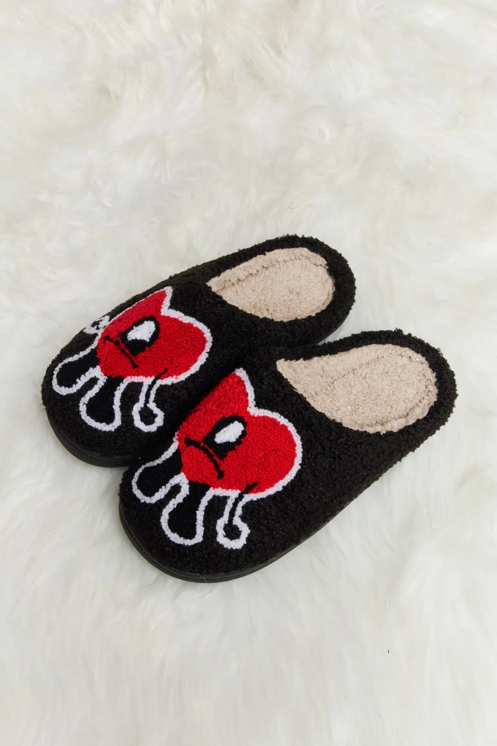 Loving You Heart Plush Slippers