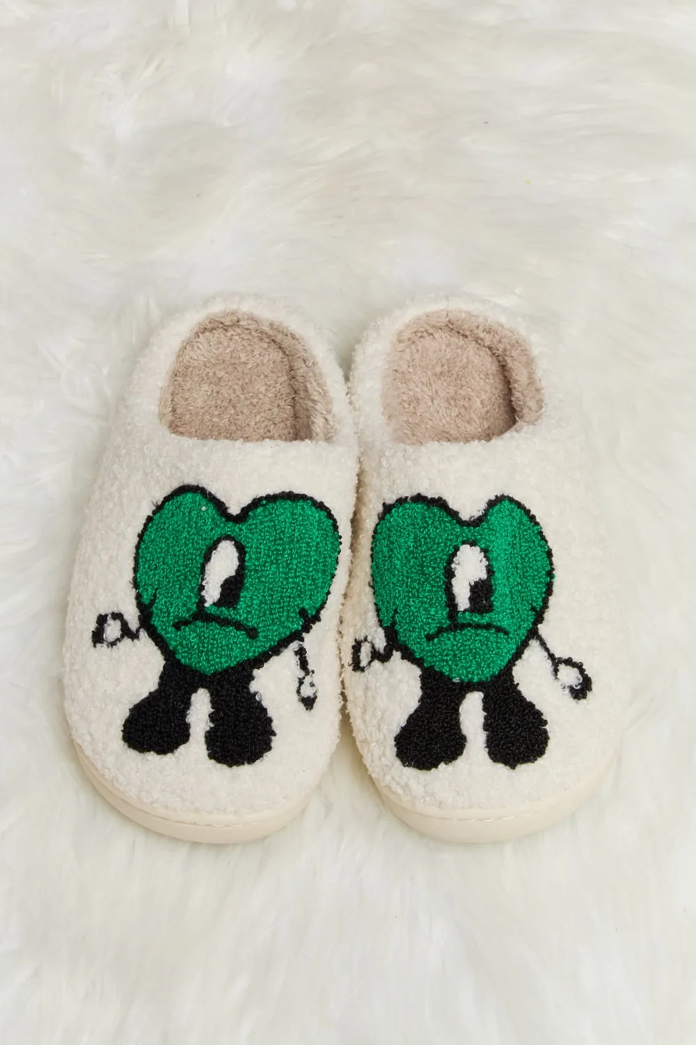 Loving You Heart Plush Slippers