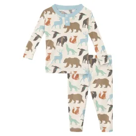 L/S Henley Pajama Set, National Wildlife Federation