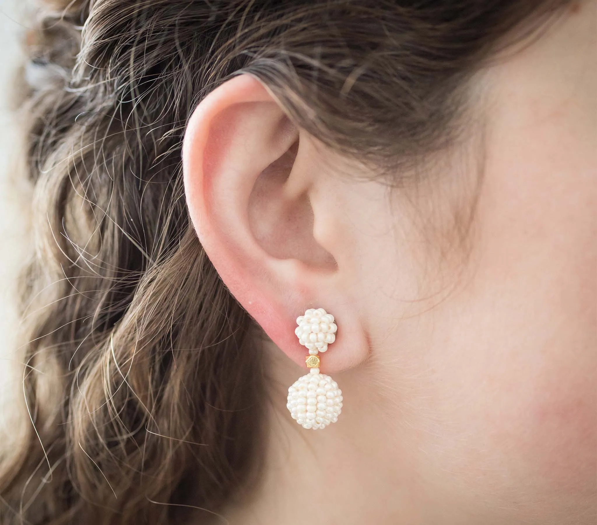 <br>The Waldorf Earring<br> Cream