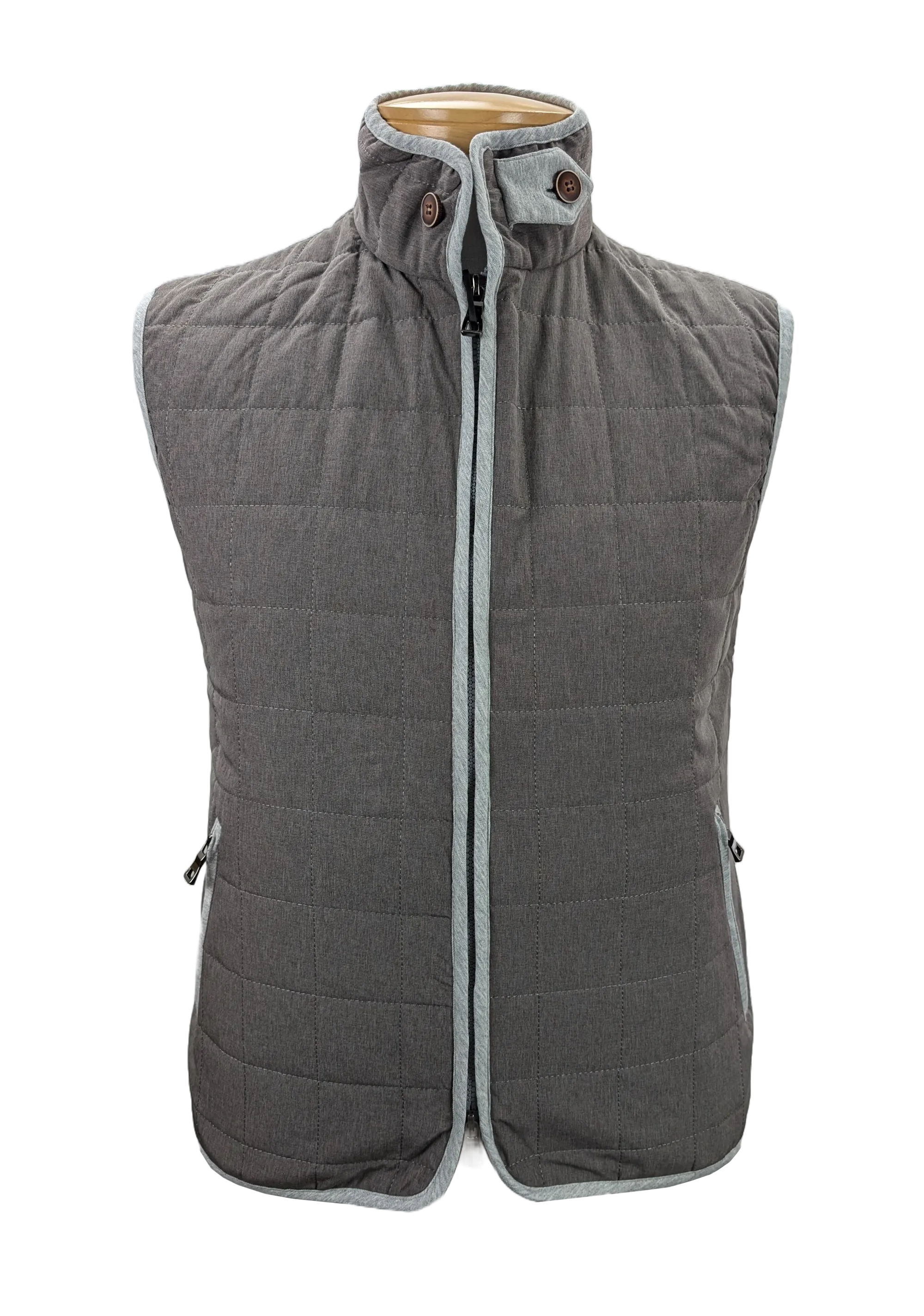 Luciano Visconti Quilted Piped Vest