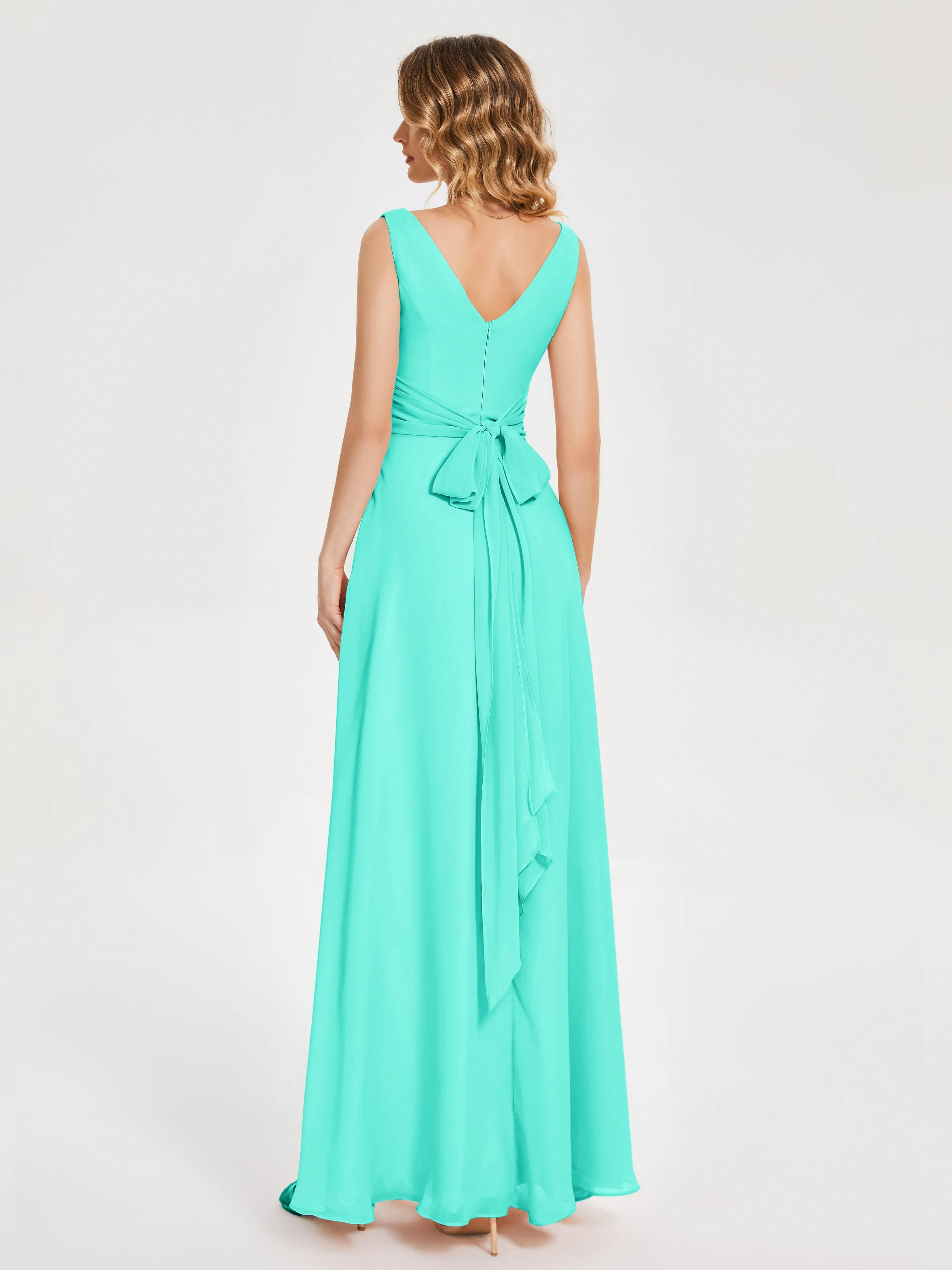 Lucille Elegant Chiffon Bridesmaid Dresses With Bow