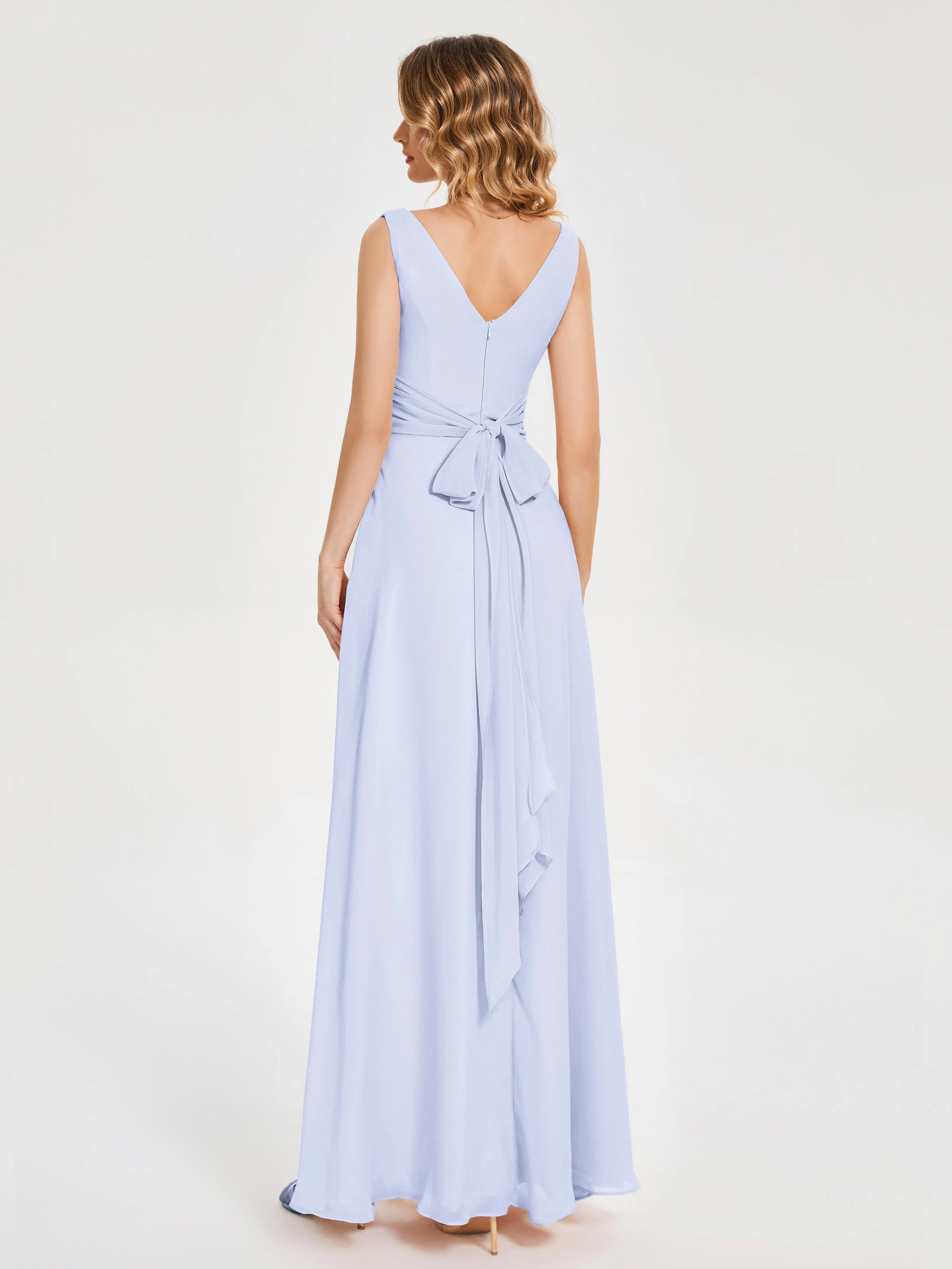 Lucille Elegant Chiffon Bridesmaid Dresses With Bow