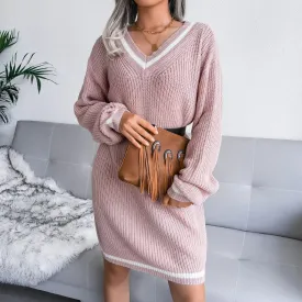 Lucky Break V-neck Sweater Dress